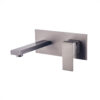 Vòi lavabo nóng lạnh âm tường CREVA Inox 304 vuông mạ xám CR-248X