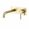 Vòi lavabo nóng lạnh âm tường CREVA Inox 304 tròn mạ vàng mờ CR-247V