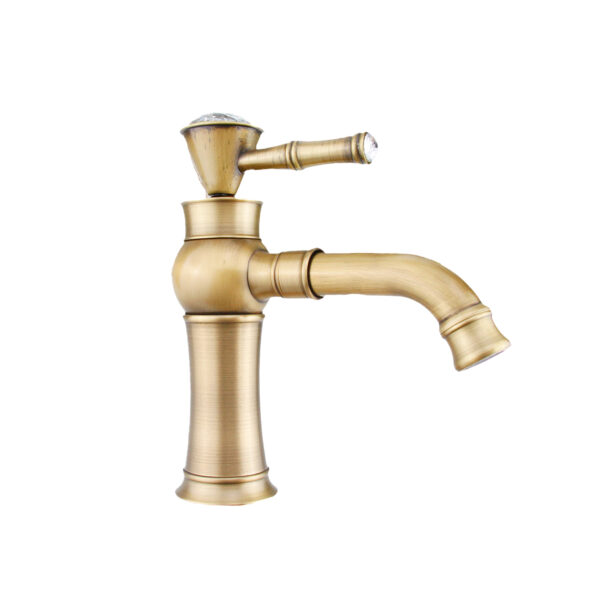Vòi lavabo nóng lạnh CREVA đồng thau mạ đồng giả cổ CR-226AGC